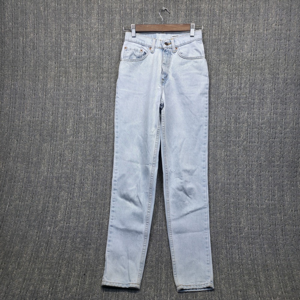 Vintage‎ 90s Levis 512 Jeans 3 Med High Rise Slim Tapered Made USA Light Wash